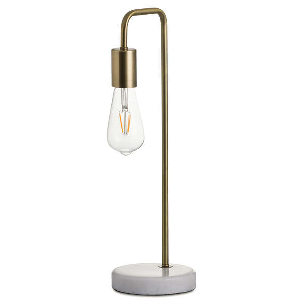 Marble And Brass Industrial Desk Lamp