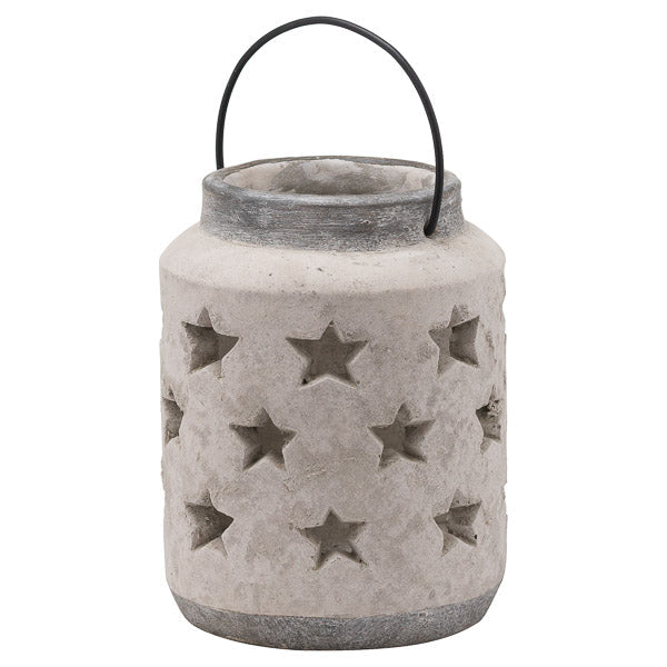 Bloomville Large Stone Star Lantern