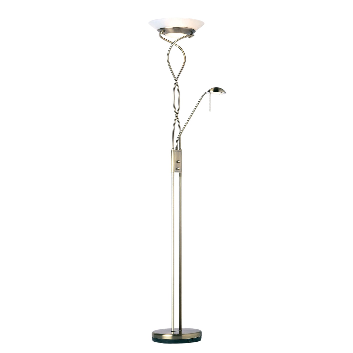 Monaco Floor Lamp Antique Brass