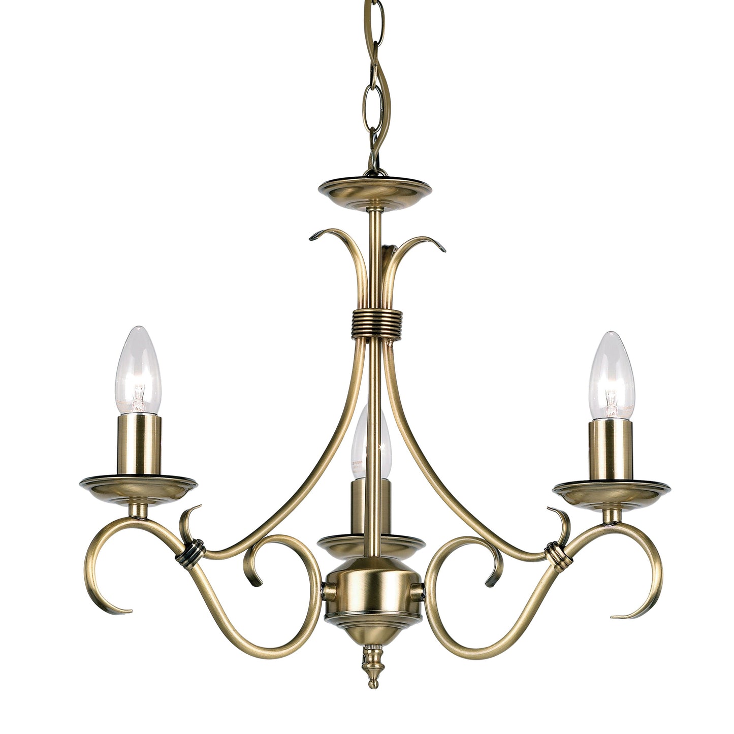 Bernice 3 Pendant Light Antique Brass