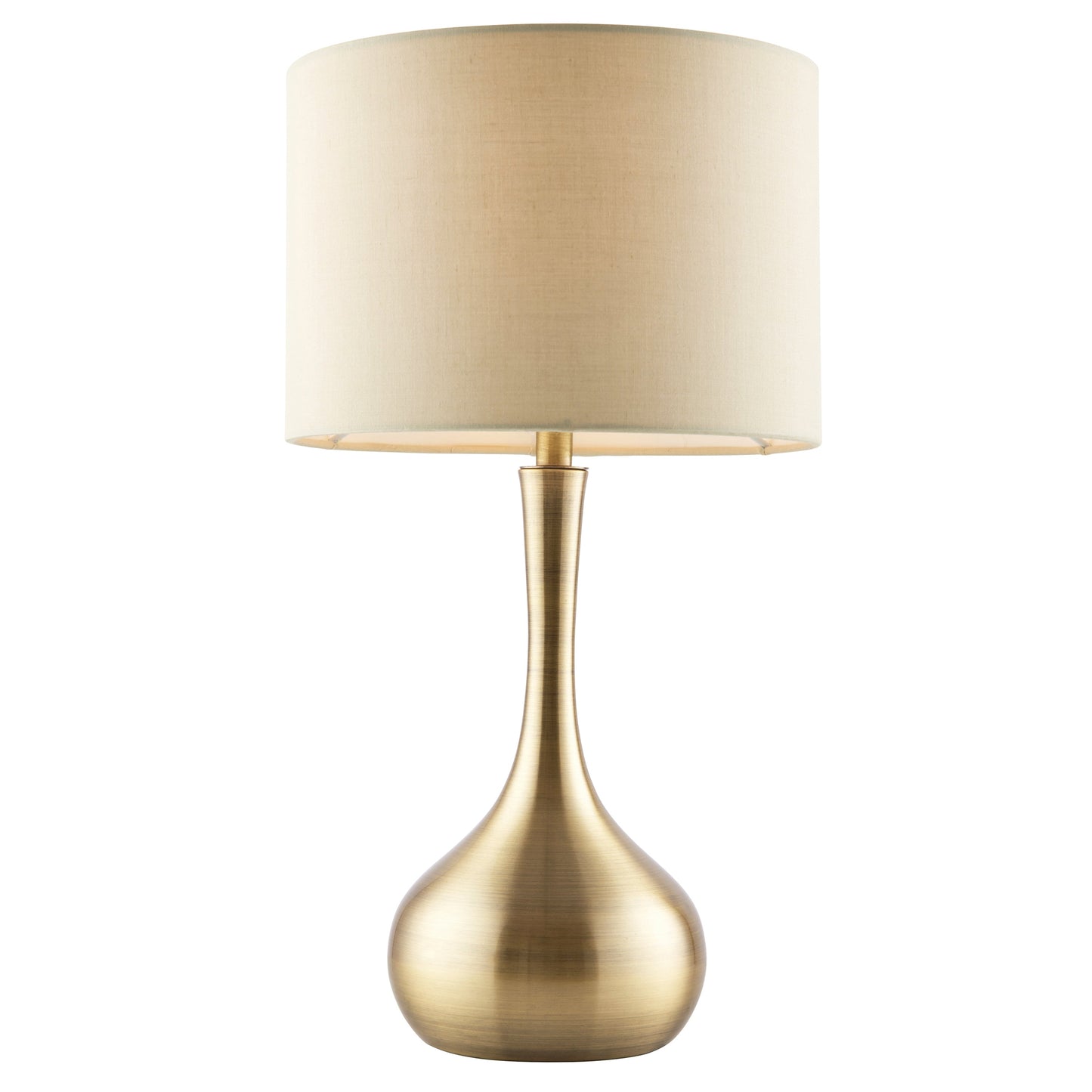 Piccadilly Table Lamp Brass & Taupe