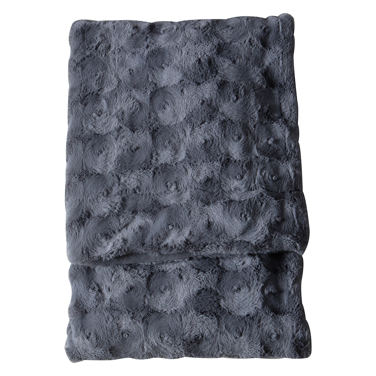 Stellan Fur Throw Gunmetal Grey 1400x1800mm