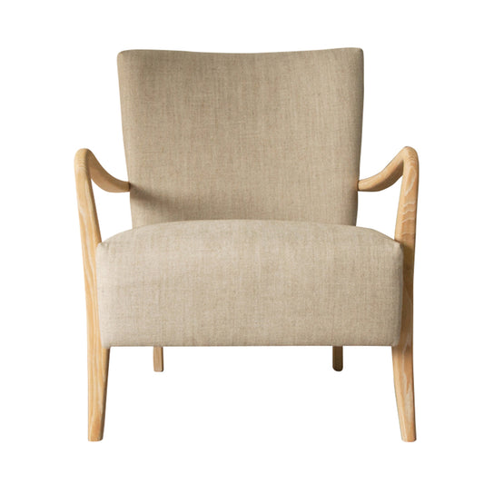 Chedworth Armchair Natural Linen 660x750x800mm