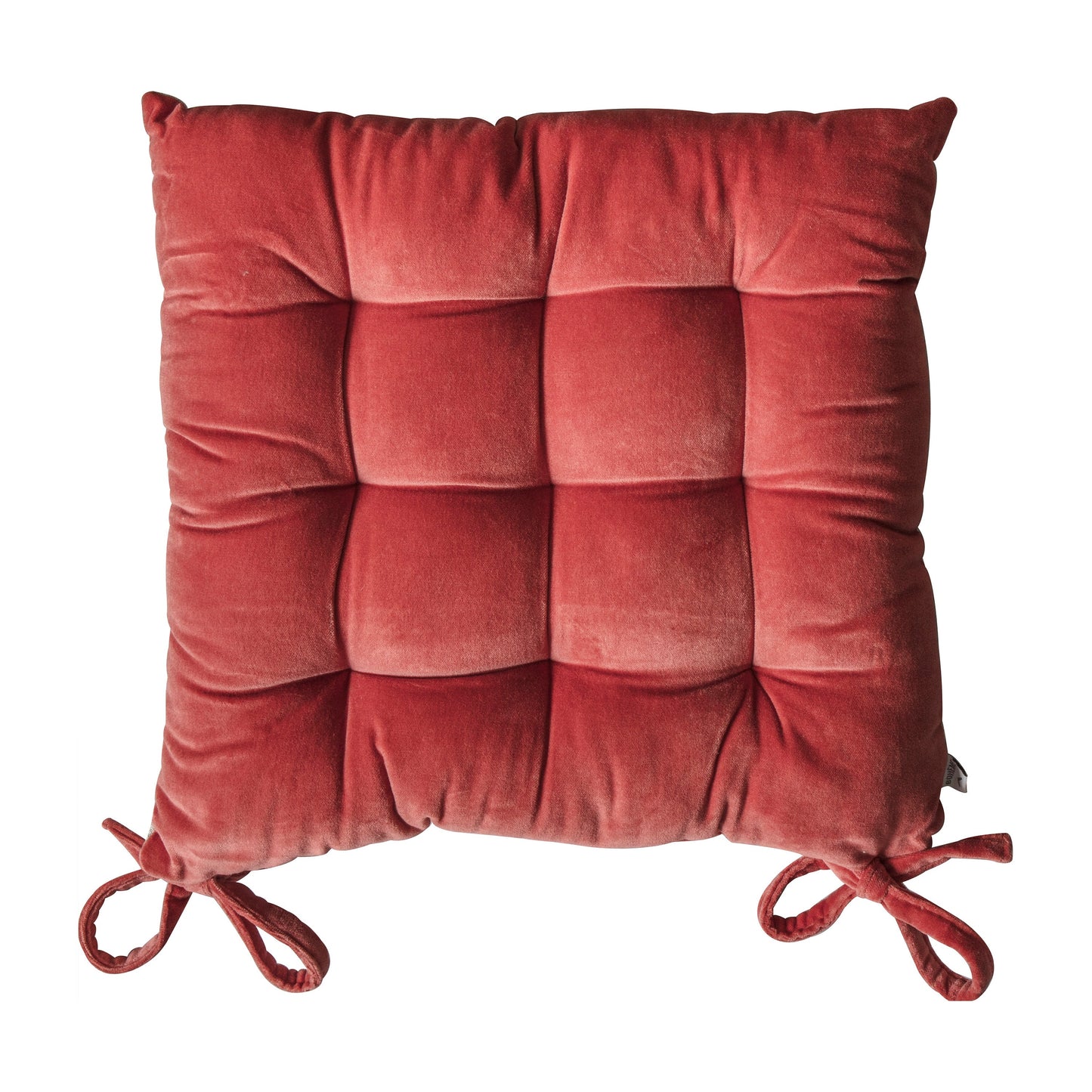 Cotton Velvet Seatpad Coral 430x430mm