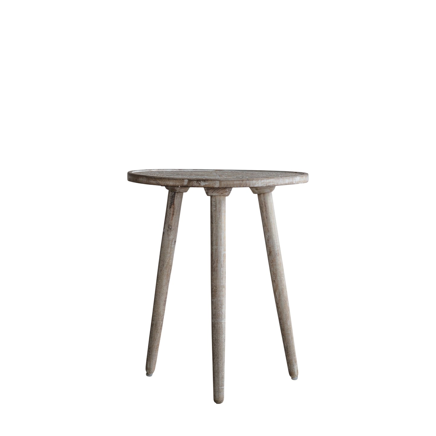 Agra Side Table Natural White 450x450x550mm