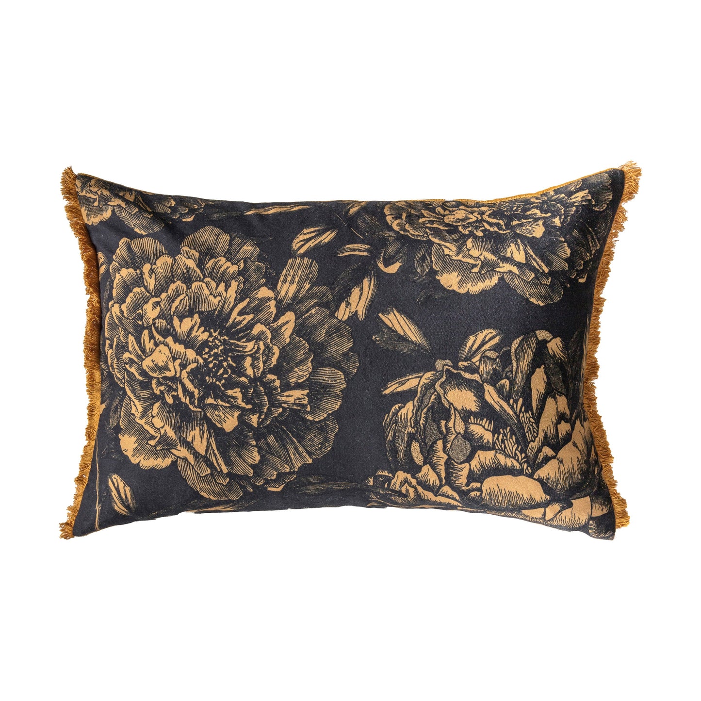 Vintage Floral Cushion Gold 600x400mm