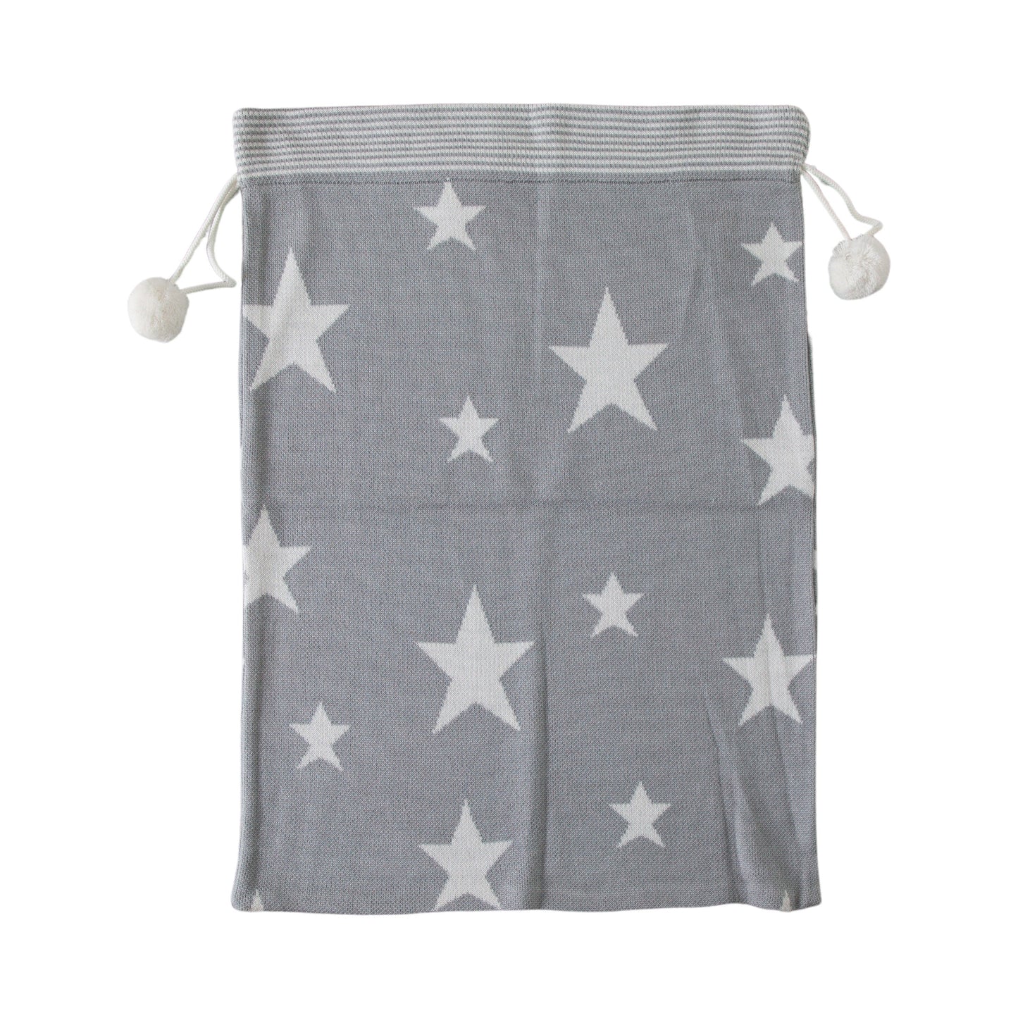 Star Knitted Sack Grey 500x700mm