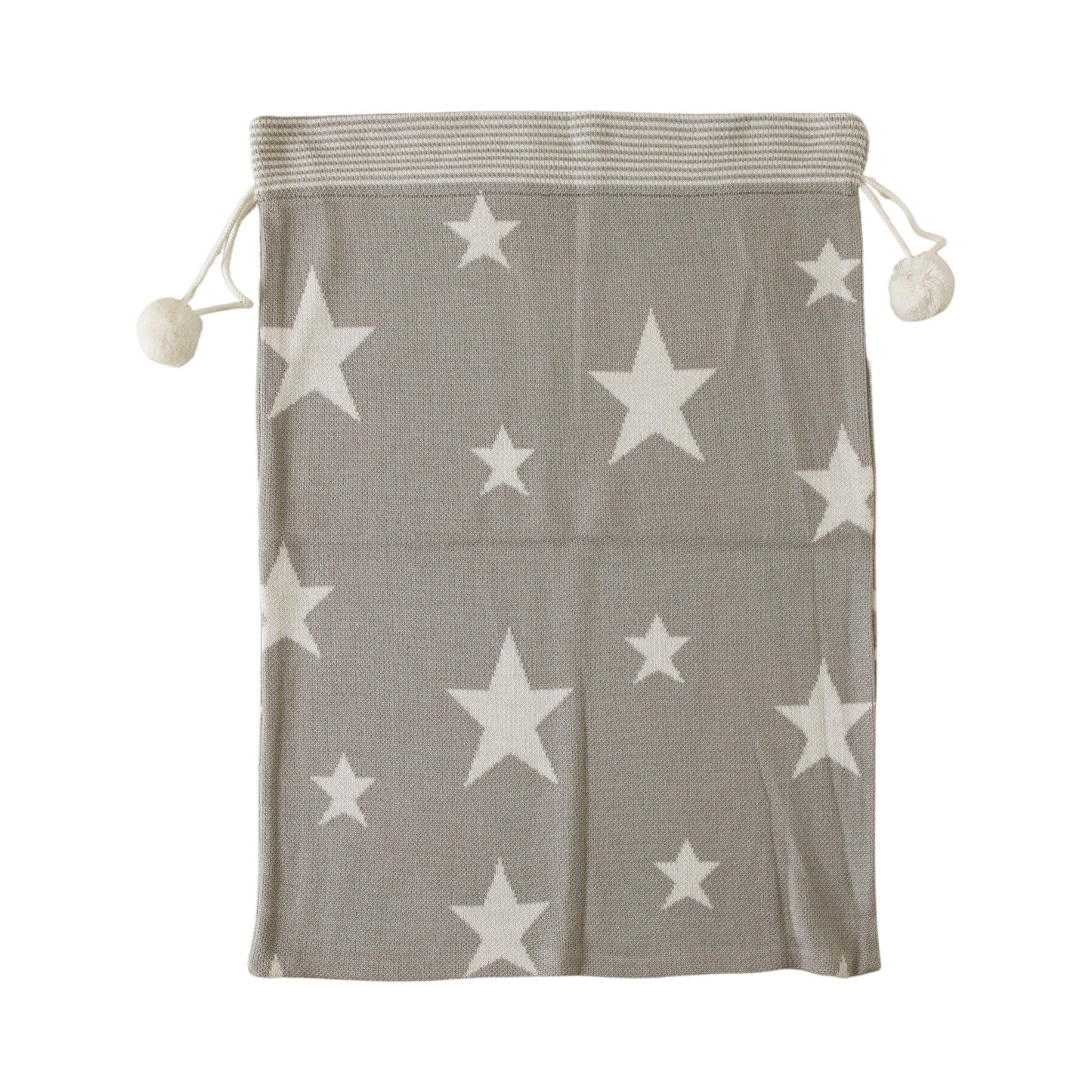 Star Knitted Sack Taupe 500x700mm