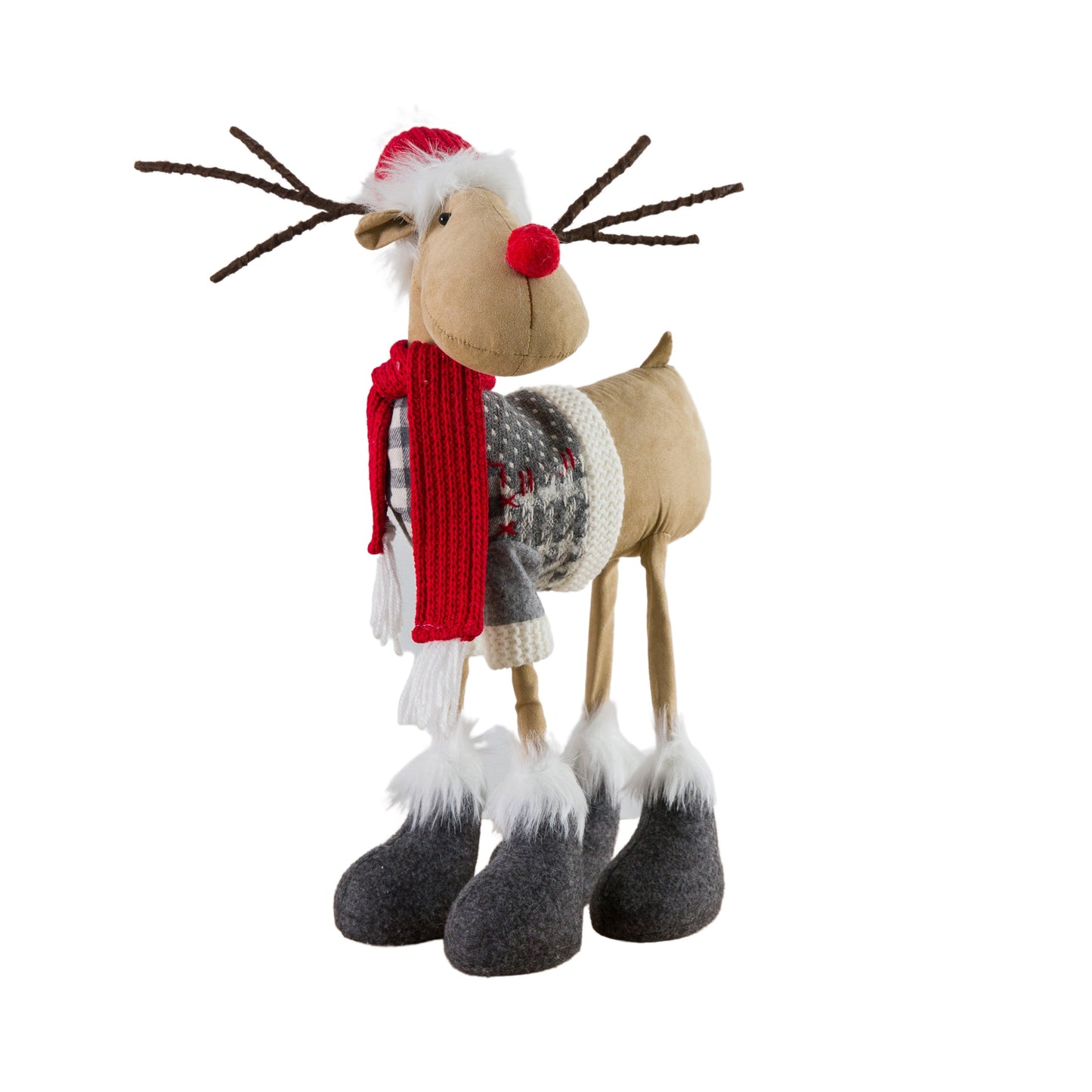 Reindeer Boy Brown/Grey/Red 210x120x410mm