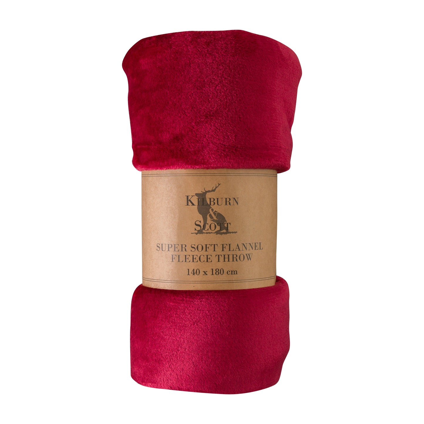 Rolled Flannel Fleece Red 1400x1800mm