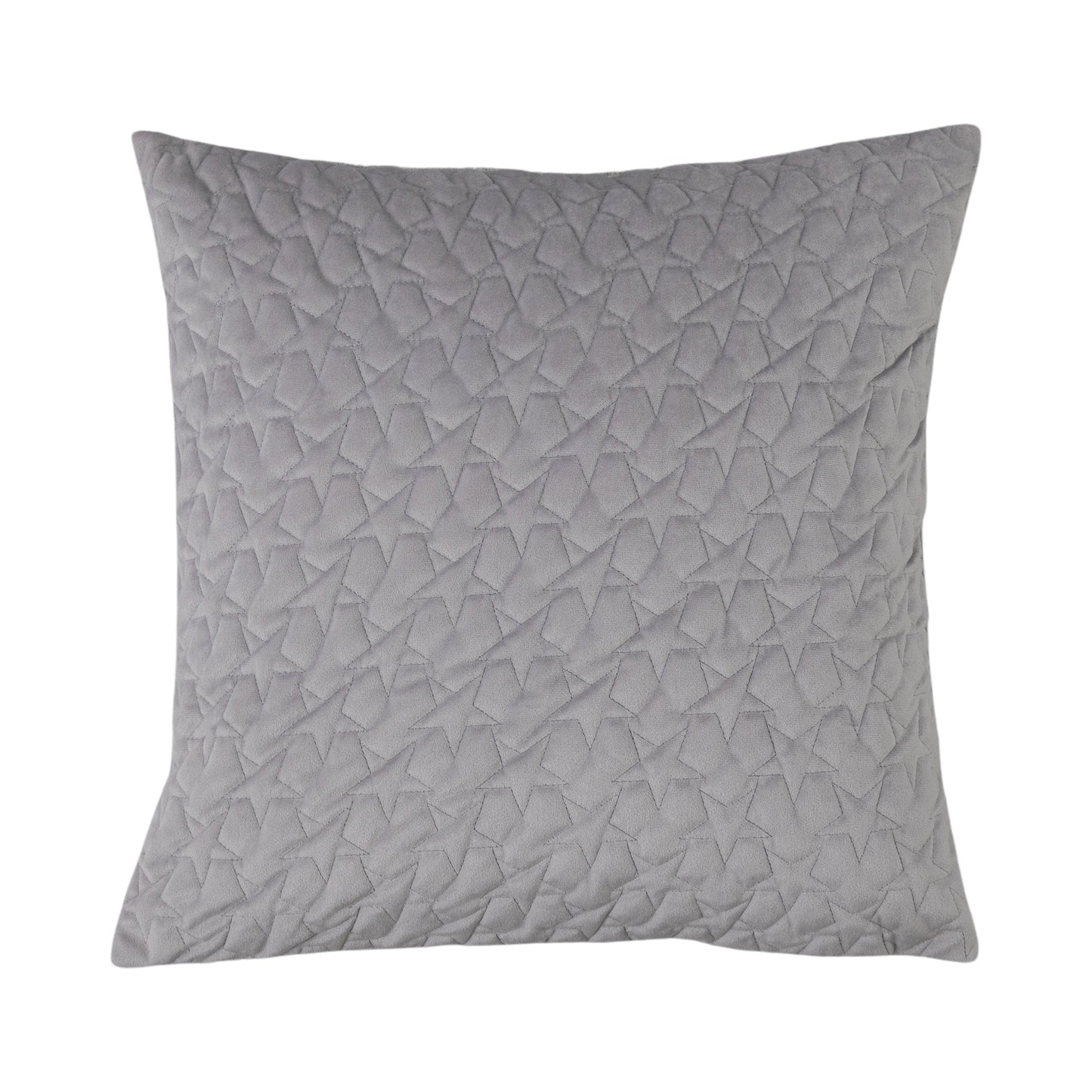 Stars Quilted Cushion Grey 450x450mm