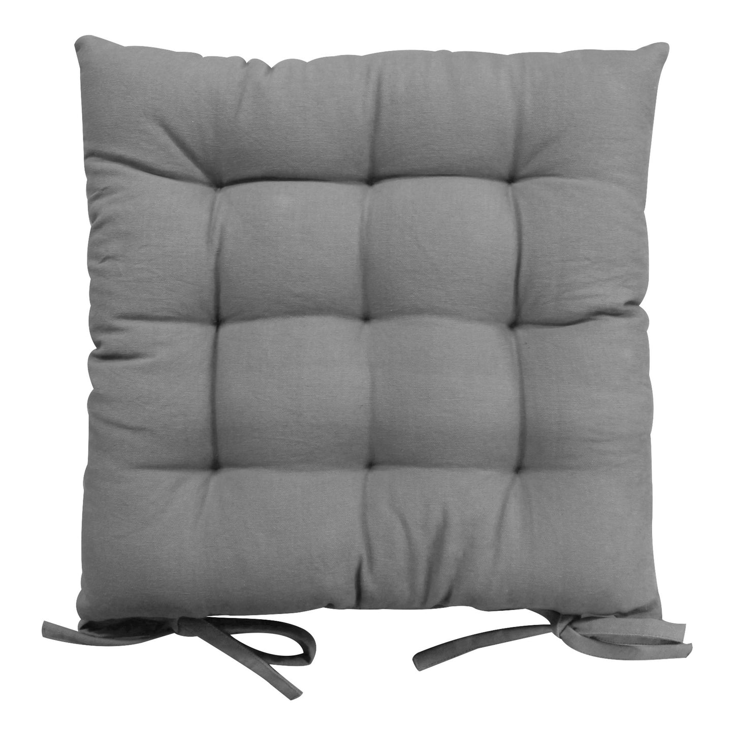 Cotton Crinkle Seatpad Grey 430x430mm (2pk)