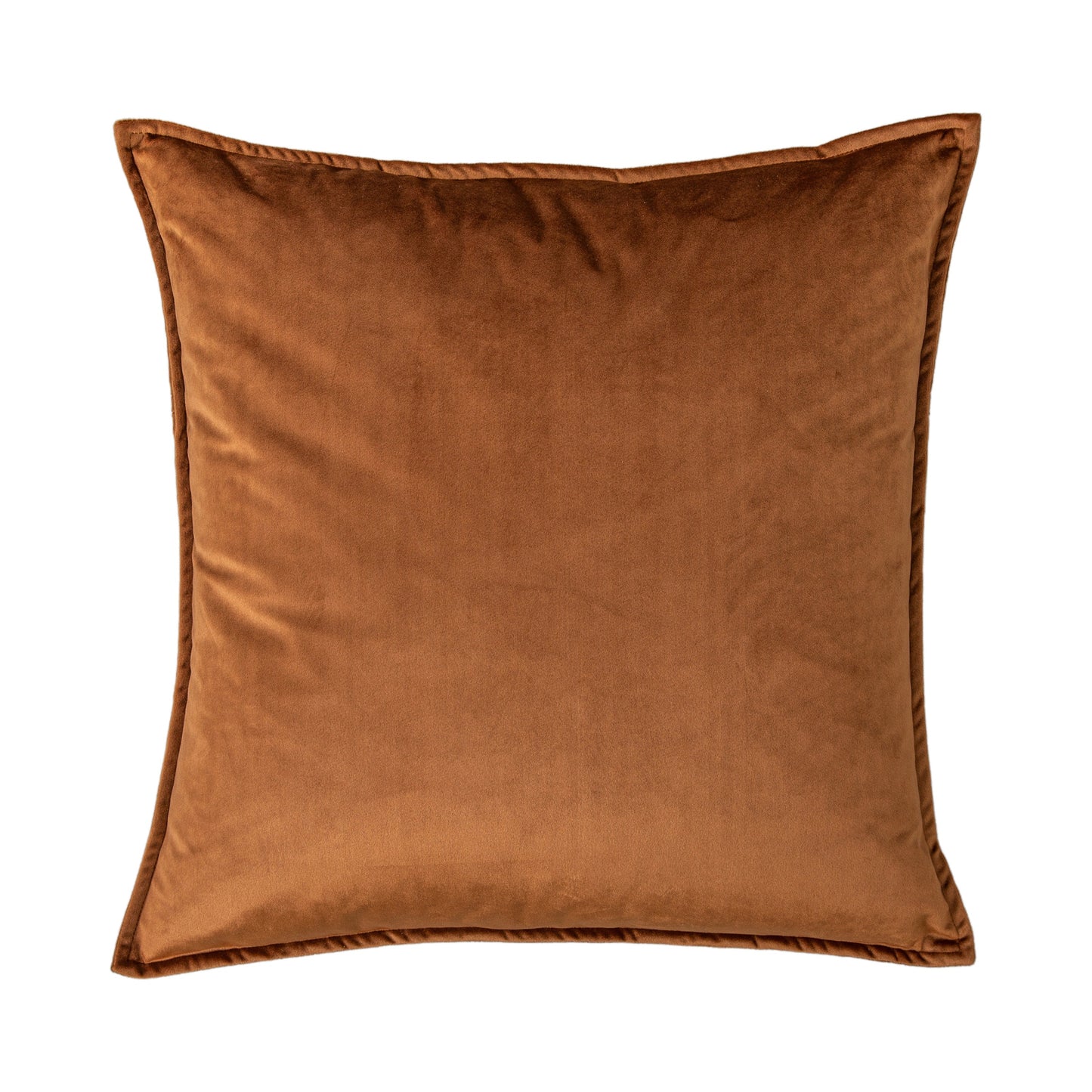 Meto Velvet Oxford Cushion Burnt Orange 580x580mm