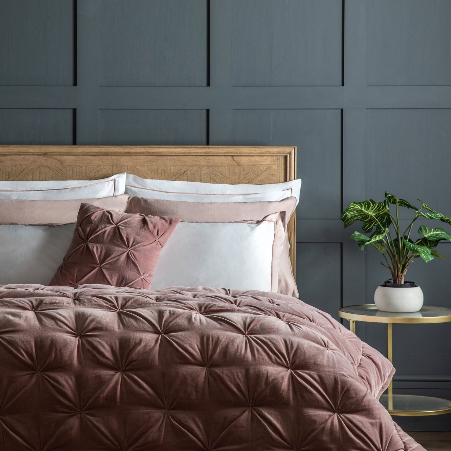 Opulent Velvet Bedspread Blush 2200x2400mm
