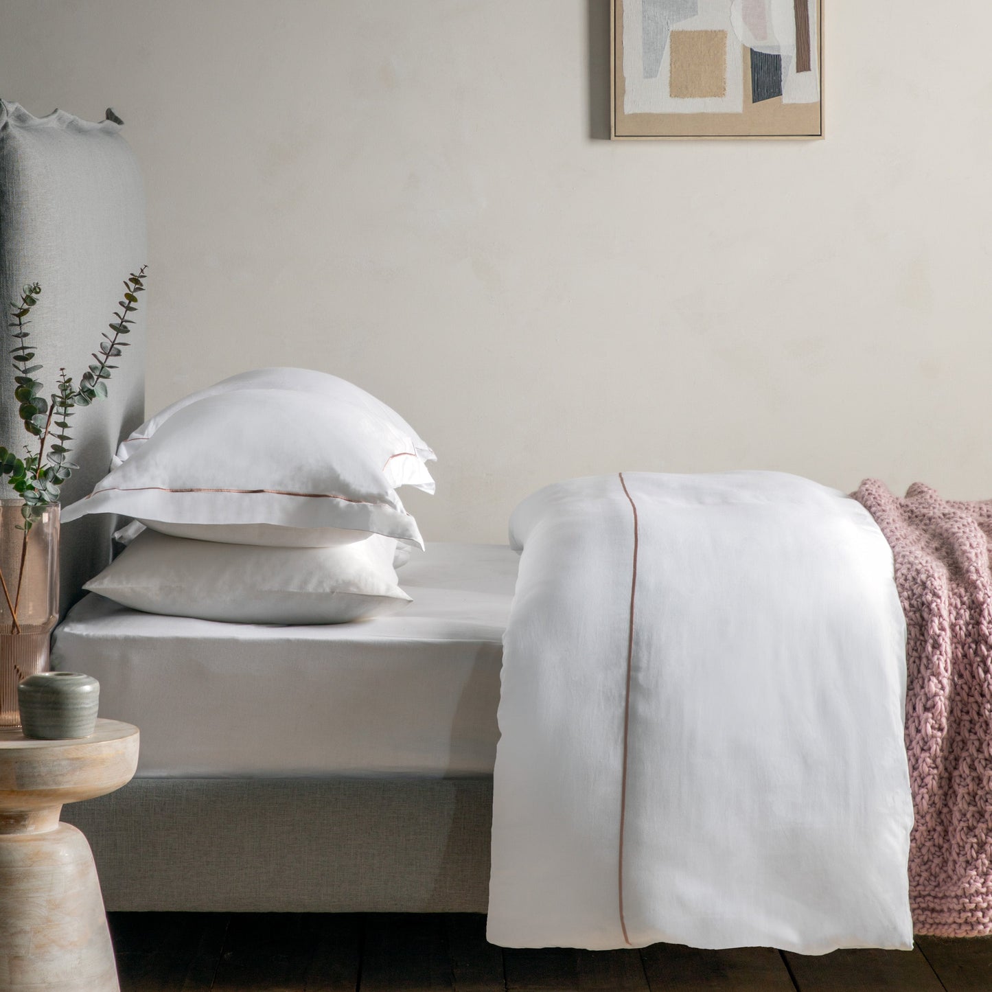 Carnaby Duvet Set White/Blush Superking