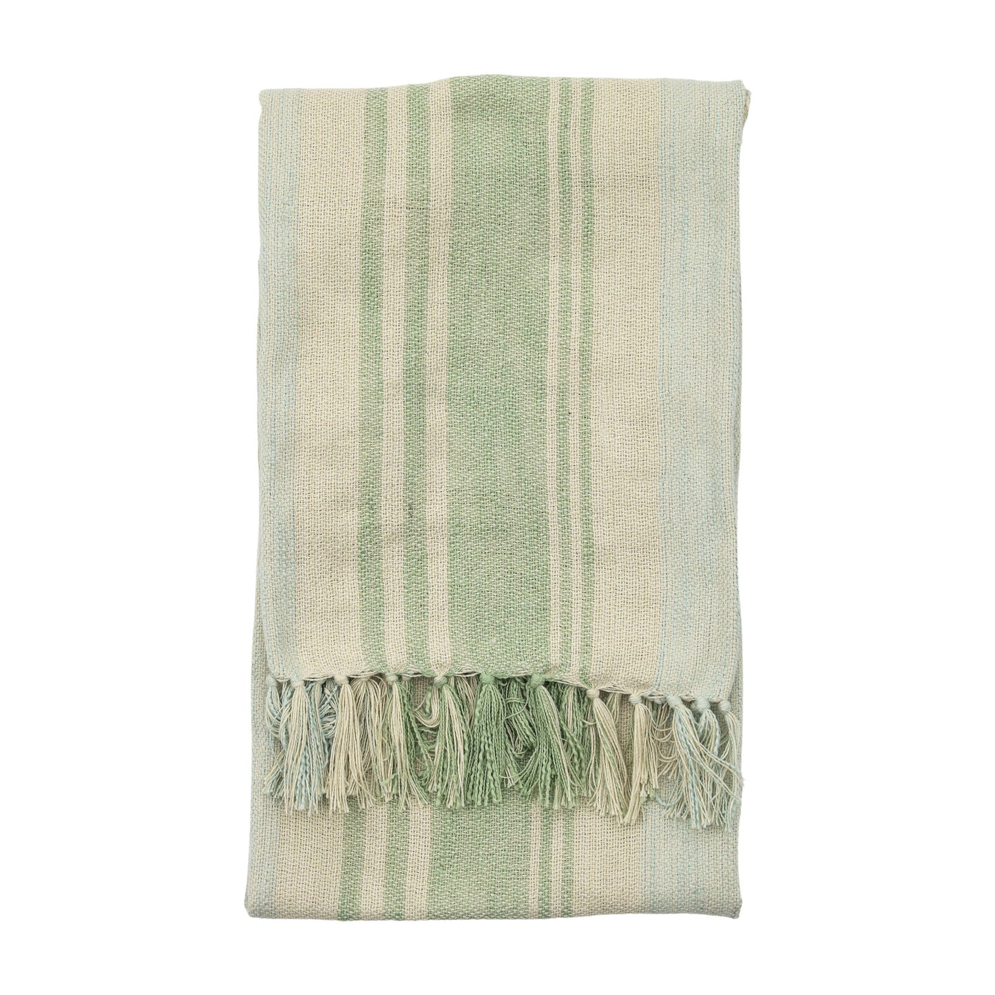 SG Florida Stripe Throw Green 1300x1700mm