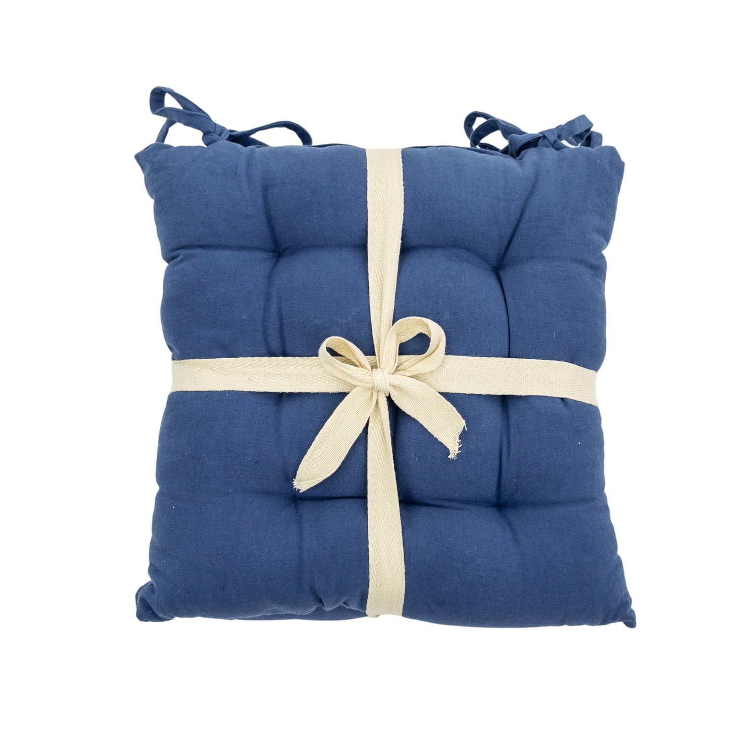 SC Plain Cotton Seatpad Blue 430x430mm (2pk)