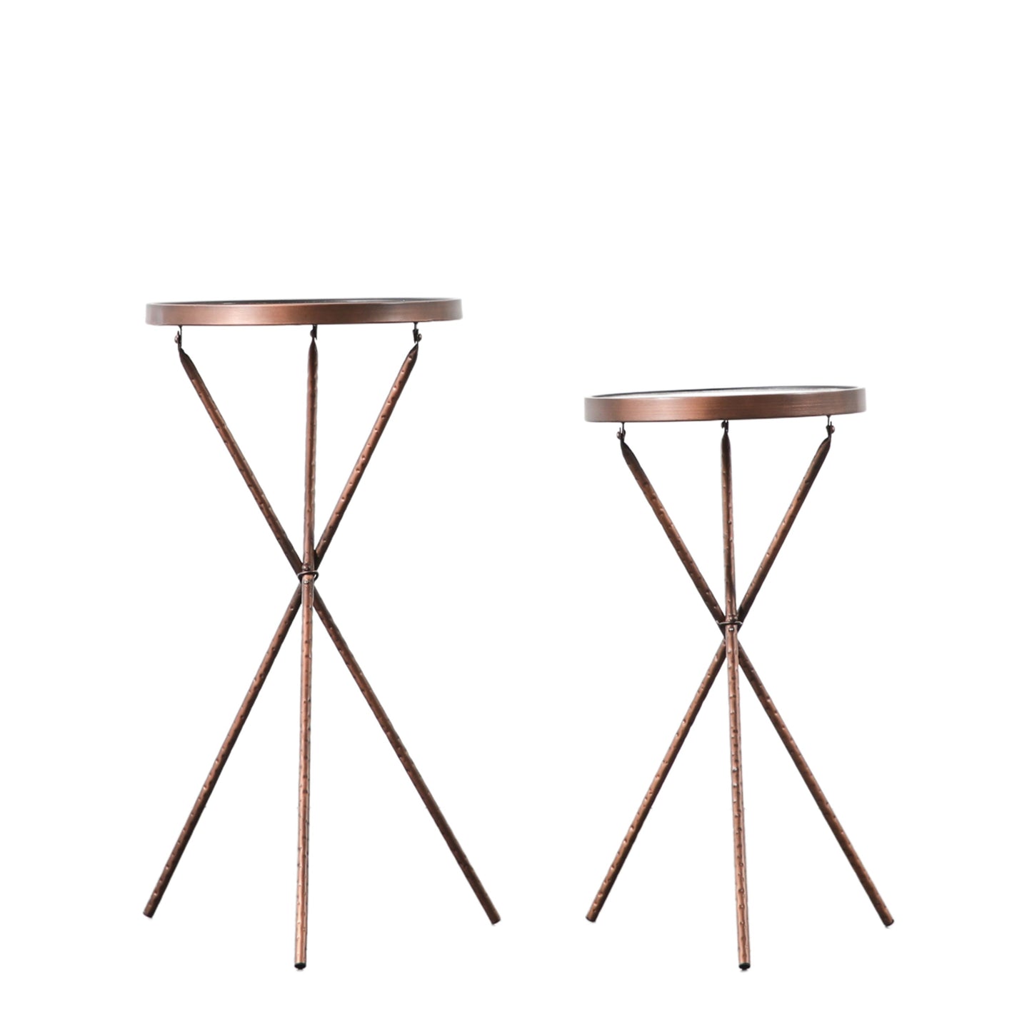 Hannah Sidetable (Set of 2) Bronze  360x360x710mm