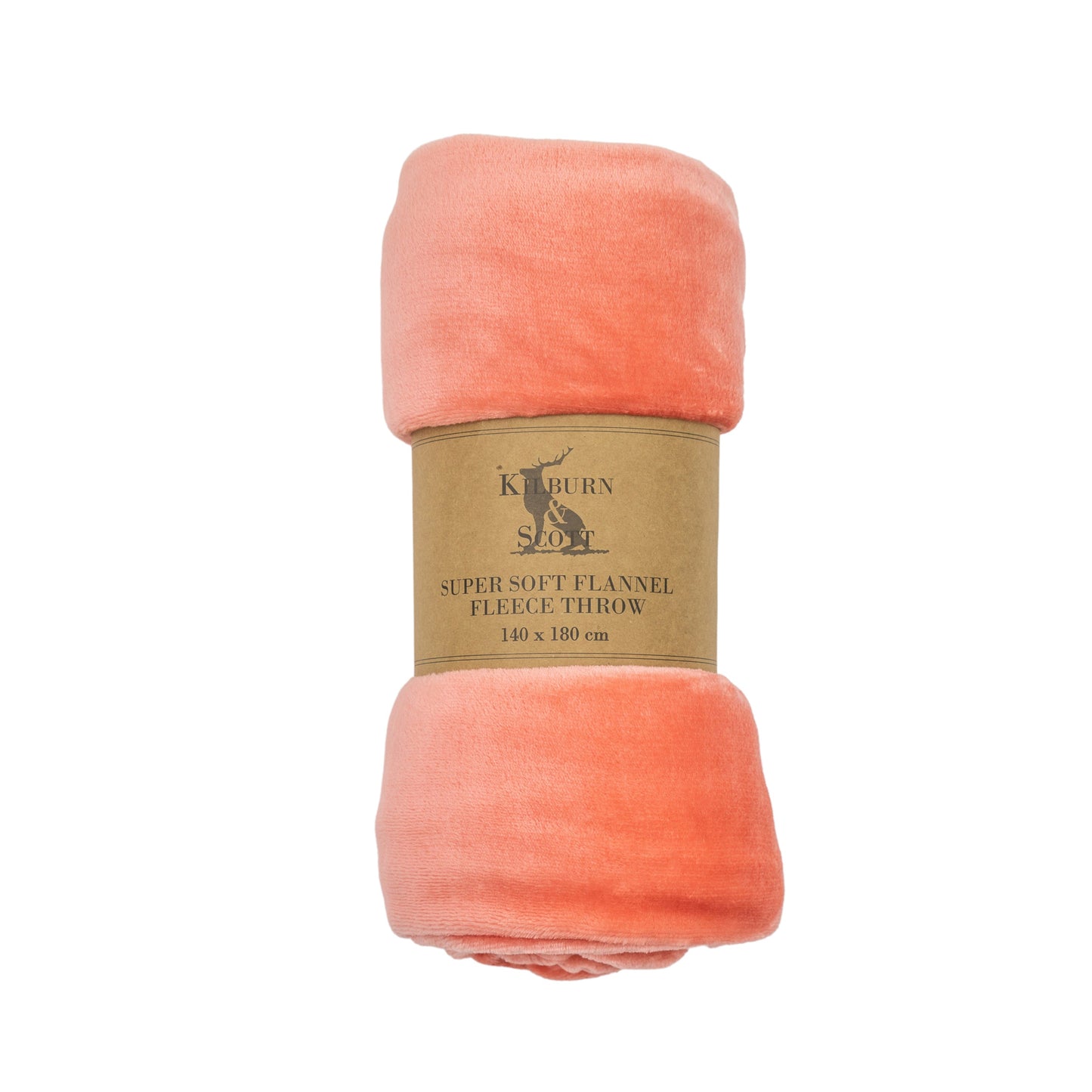 Rolled Flannel Fleece Coral 1400x1800mm