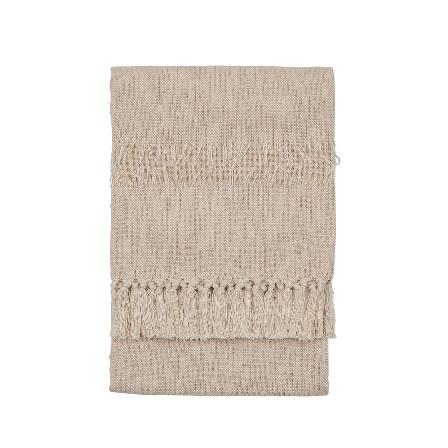 Woven Fringed Throw Natural 1300x1700mm