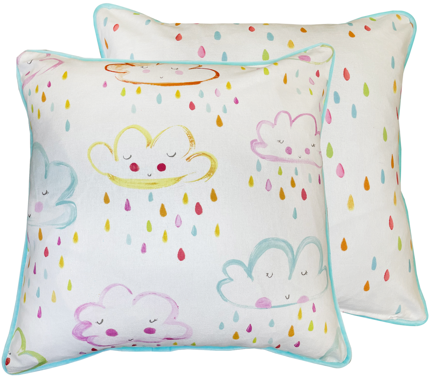 CHILDRENS CLOUDY PRINT WITH DOTTY REVERSE 45 X 45

Size: 45 X 45 cm