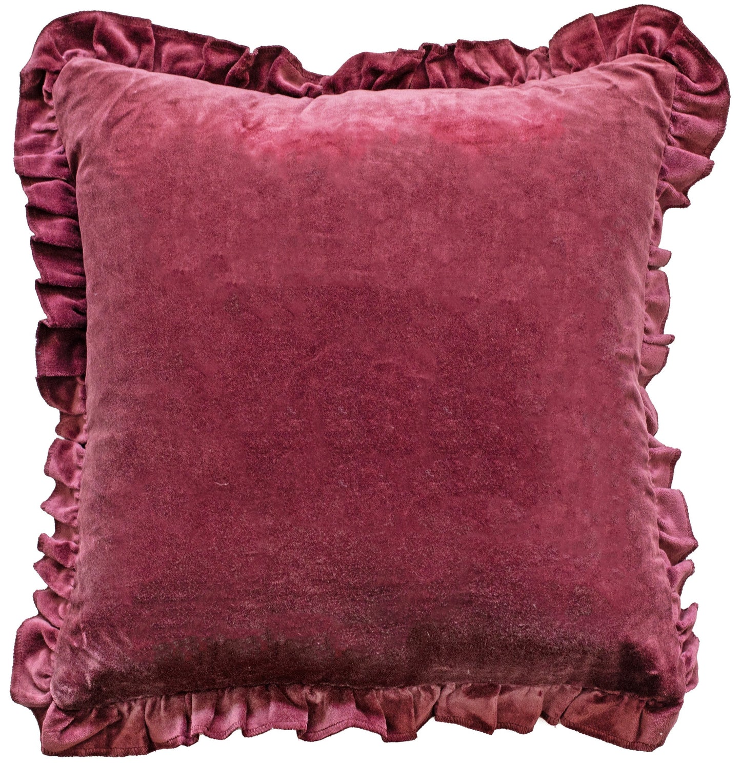 FRILL COTTON VELVET CUSHION AUBERGINE45 X 45

Size: 45 X 45 cm