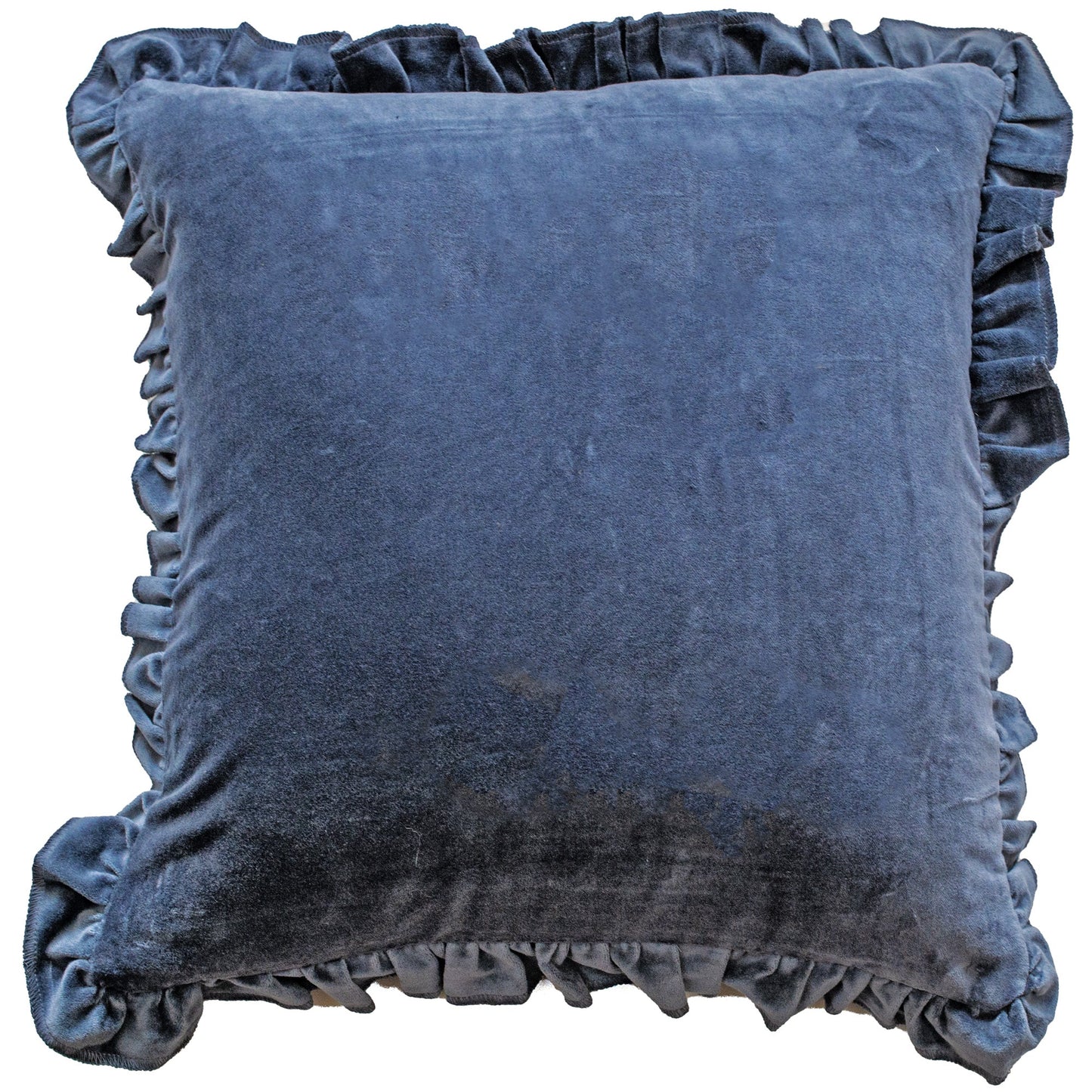 FRILL COTTON VELVET CUSHION BLUE 45 X 45

Size: 45 X 45 cm