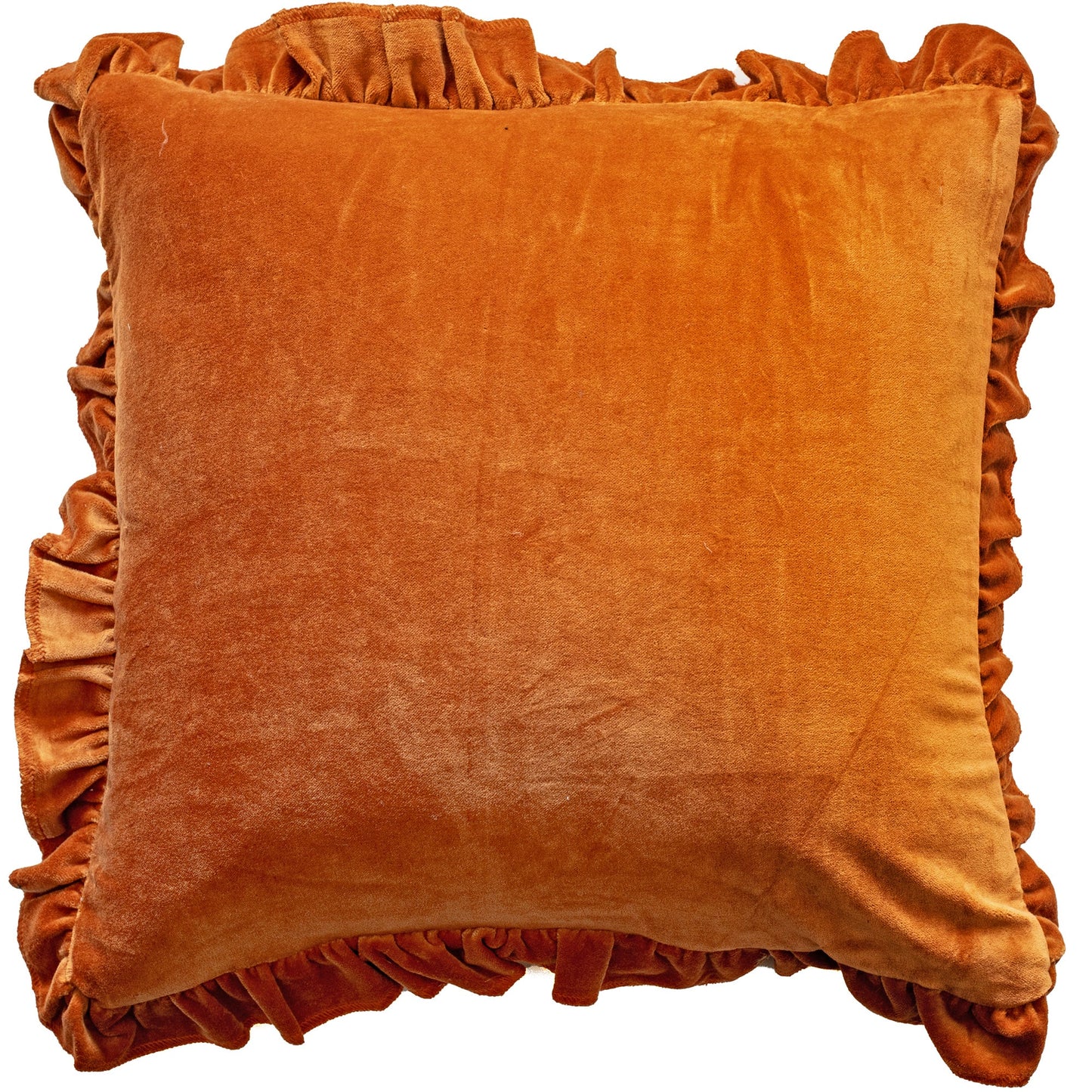 FRILL COTTON VELVET CUSHION RUST 45 X 45

Size: 45 X 45 cm